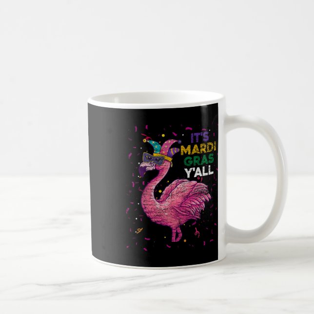 Taza De Café El Mardi Gras Yall Flamingo (Derecha)