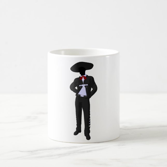 Taza De Café El Mariachi de la silueta asalta (Centro)
