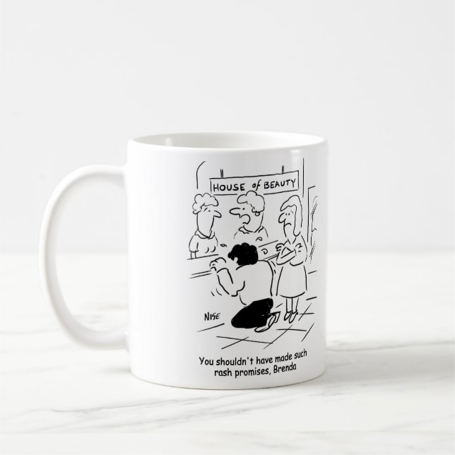 Taza De Café El marido decepcionado en el Salón de Belleza (Izquierda)