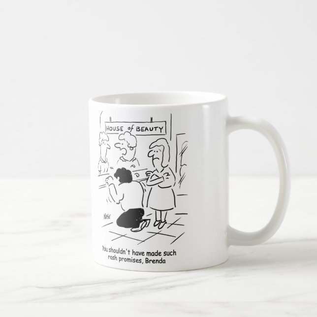Taza De Café El marido decepcionado en el Salón de Belleza (Derecha)