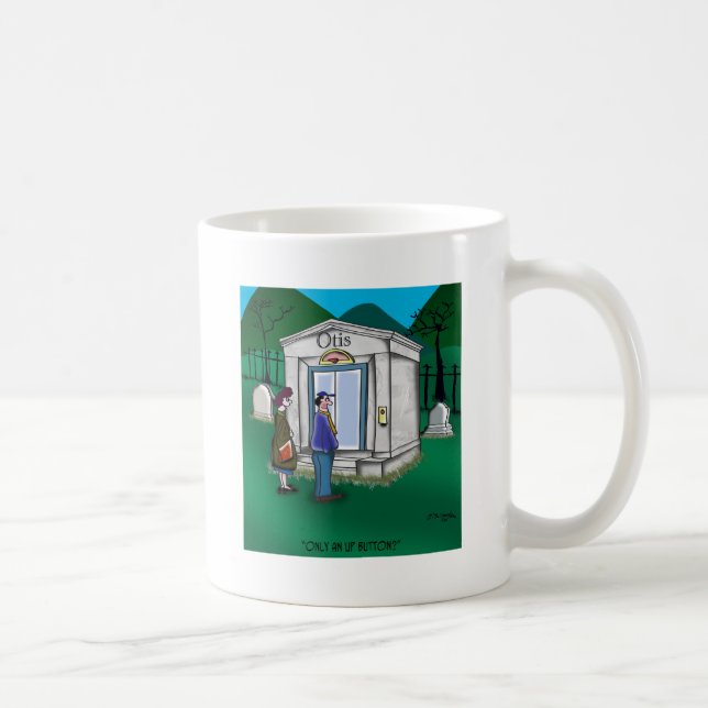 Taza De Café El mausoleo de Otis Elevator sólo tiene un botón d (Derecha)