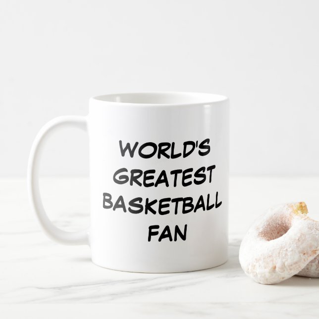 Taza De Café "El mayor fanático del baloncesto del mundo" (Con donut)