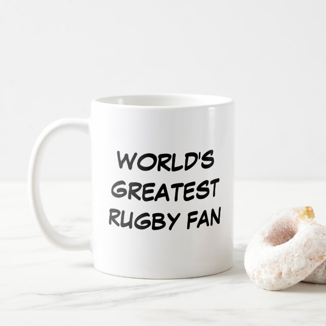 Taza De Café "El mayor fanático del rugby del mundo" (Con donut)