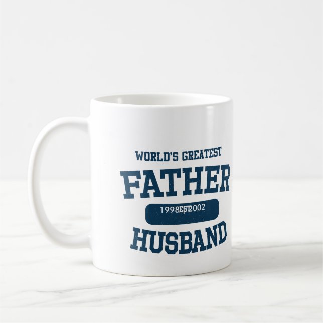 Taza De Café El mayor padre, esposo, marido y mujer del mundo p (Izquierda)