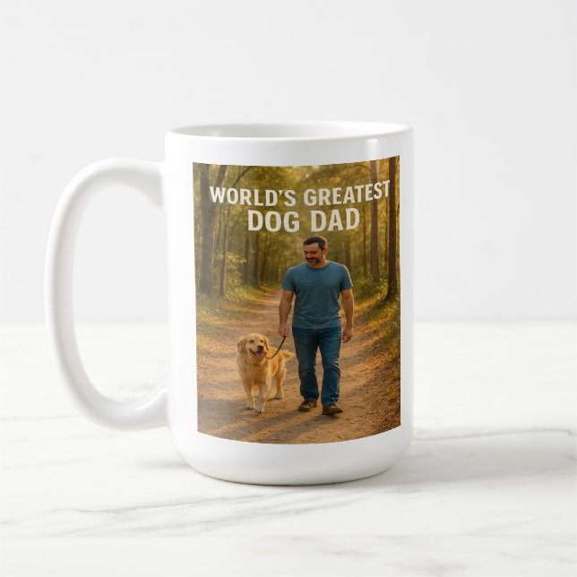 Taza De Café El mayor papá perro del mundo - Edición de la cami (Izquierda)