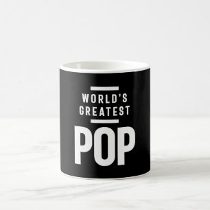Taza De Café El mayor pop del mundo   Regalo del abuelo del pad