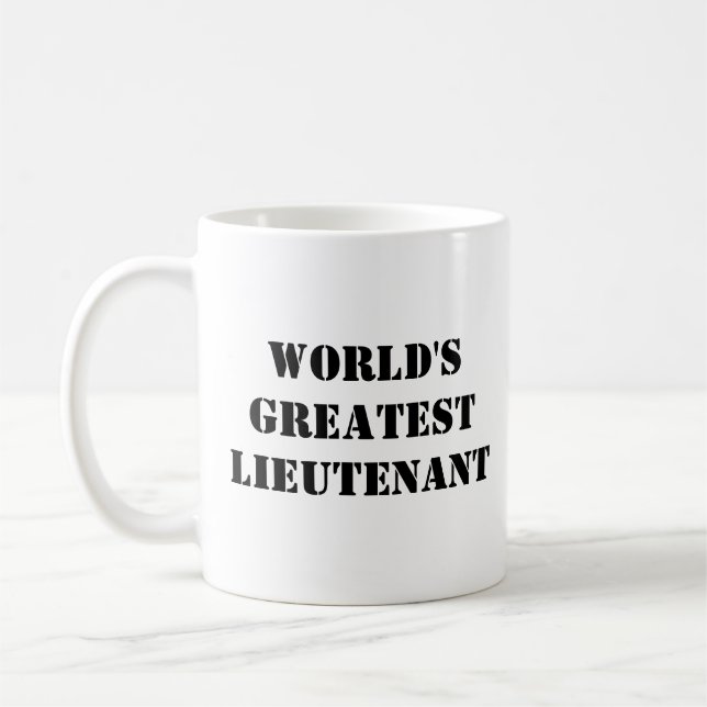 Taza De Café "El mayor teniente del mundo" Mug (Izquierda)
