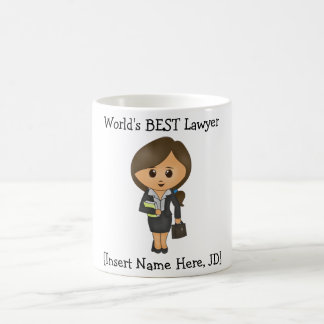 Taza De Café El MEJOR abogado del mundo personalizado, hembra