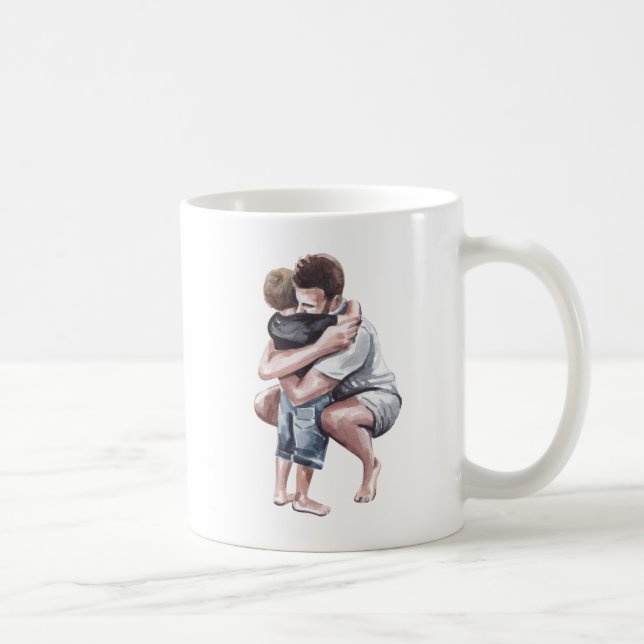 Taza De Café El mejor abrazo de papá e hijo del mundo (Derecha)