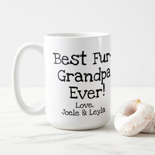 Taza De Café el mejor abuelo de piel con tazón de café (Con donut)