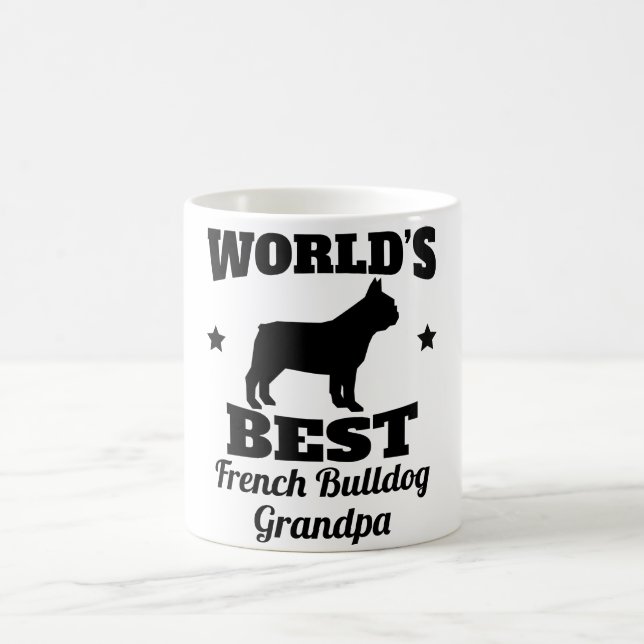 Taza De Café El mejor abuelo del bulldog francés de los mundos (Centro)