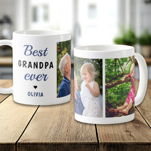 Taza De Café El Mejor Abuelo del Mundo 2 Collage de Fotos Perso