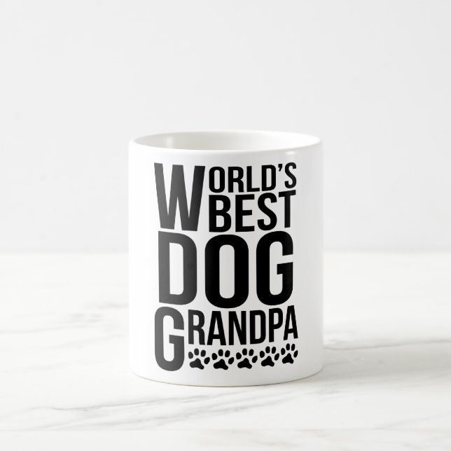 Taza De Café El mejor abuelo del perro del mundo (Centro)