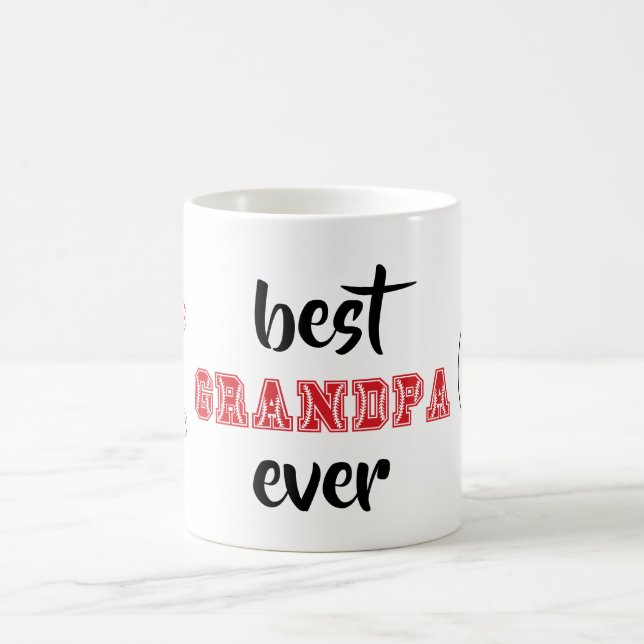 Taza De Café El mejor abuelo jamás rojo personalizado (Centro)