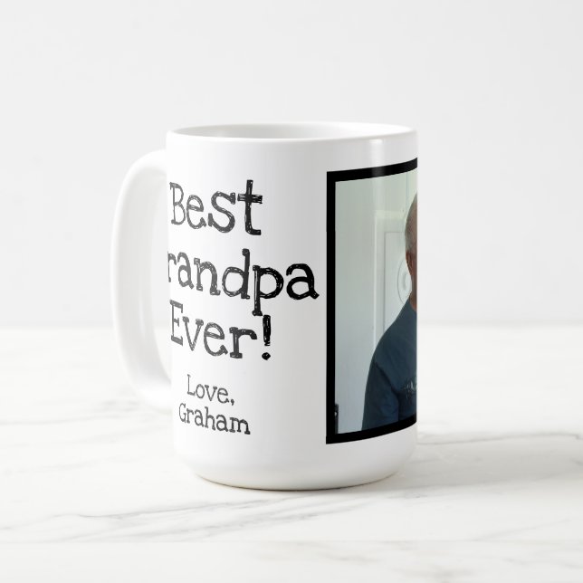 Taza De Café el mejor abuelo nunca con la imagen (Anverso izquierdo)