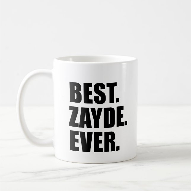 Taza De Café El mejor abuelo siempre judío de Zayde (Izquierda)