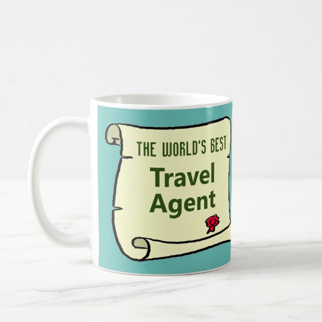 Taza De Café El mejor agente de viajes del mundo. (Izquierda)