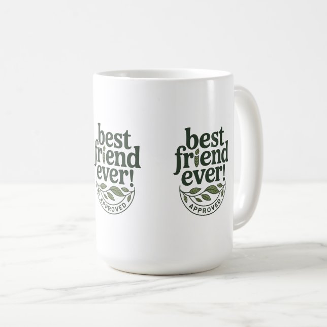 Taza De Café ¡El mejor amigo de todos! Aprobado - Diseño de tex (Anverso derecho)