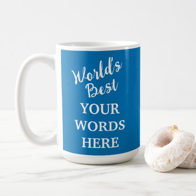 Taza De Café El mejor azul del mundo personalizado (Con donut)