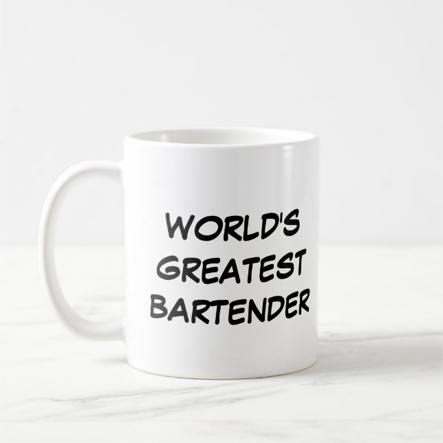 Taza De Café "El mejor barman del mundo" (Izquierda)