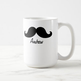 TAZA DE CAFÉ EL MEJOR BIGOTE NEGRO PERSONALIZADO