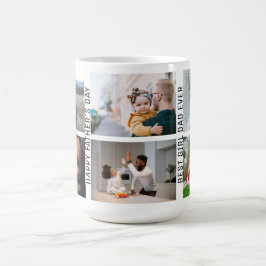 Taza De Café El mejor Chica papá del día 6 del padre collage de