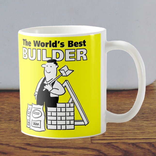 Taza De Café El mejor constructor o trabajador de construcción  (Subido por el creador)
