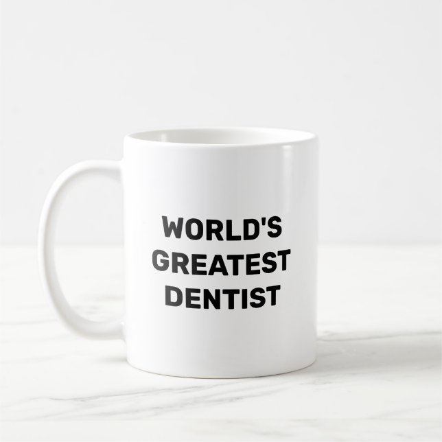 Taza De Café El mejor dentista del mundo (Izquierda)