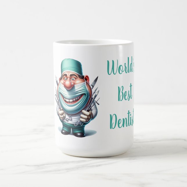 Taza De Café El mejor dentista del mundo (Centro)