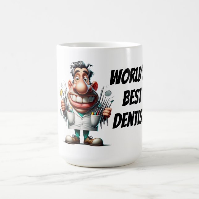 Taza De Café El mejor dentista del mundo (Centro)
