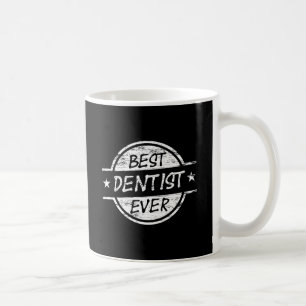 Taza De Café El mejor dentista siempre blanco