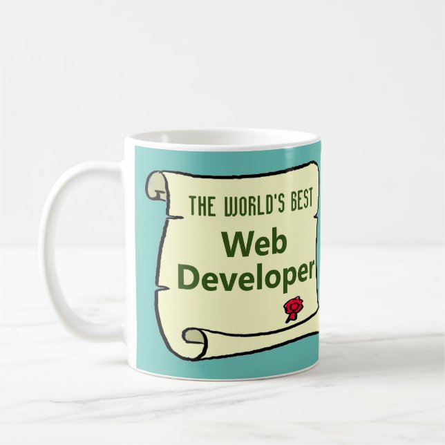 Taza De Café El mejor desarrollador web del mundo. (Izquierda)