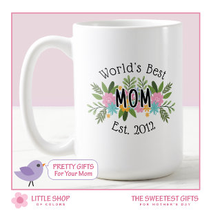 Taza De Café El mejor día de las madres en el mundo de las flor
