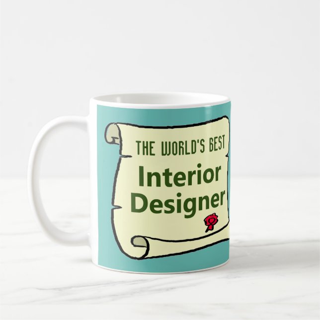 Taza De Café El mejor diseñador de interiores del mundo. (Izquierda)