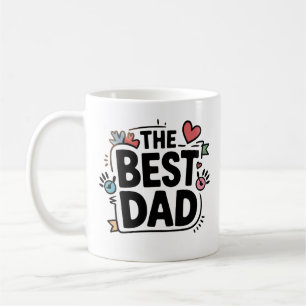 Taza De Café El mejor diseño de texto para papá
