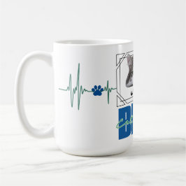 Taza De Café El mejor diseño moderno del corazón de Cat Dad