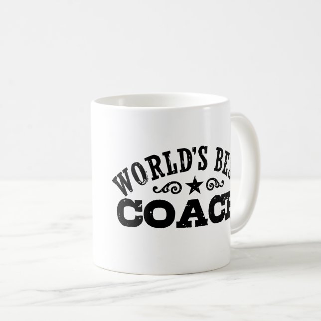 Taza De Café El mejor entrenador del mundo (Anverso derecho)
