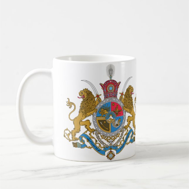 Taza De Café El Mejor Escudo Imperial De Armas De Irán (Izquierda)