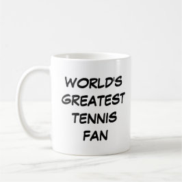 Taza De Café "El mejor fanático del tenis del mundo"