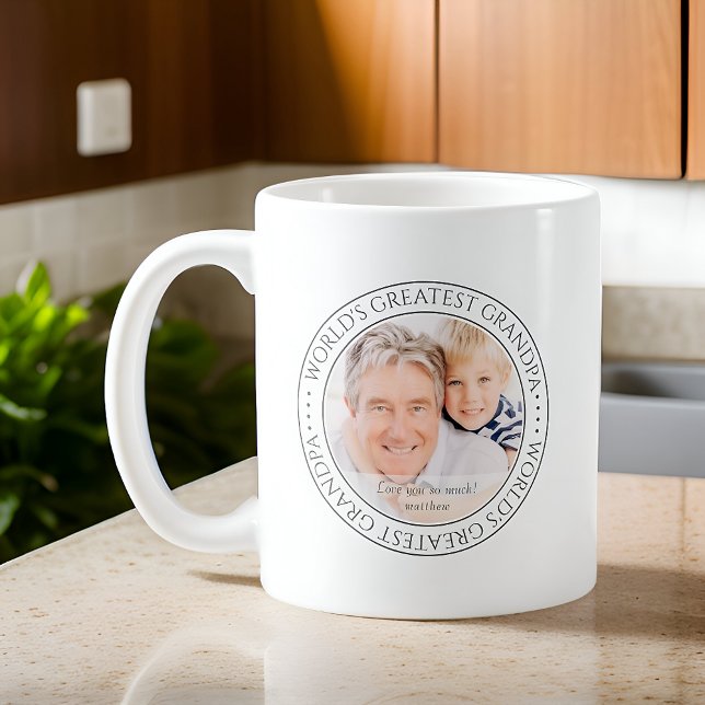 Taza De Café El mejor foto clásica del abuelo del mundo (Subido por el creador)