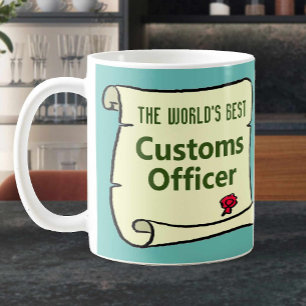 Taza De Café El mejor funcionario de Personalizados del mundo.