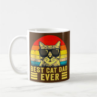 Taza De Café El mejor gato del Vintage retro papa que se adapta
