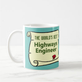 Taza De Café El mejor ingeniero de autopistas del mundo.