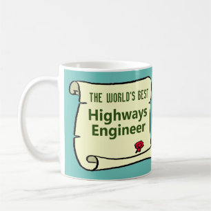 Taza De Café El mejor ingeniero de autopistas del mundo.
