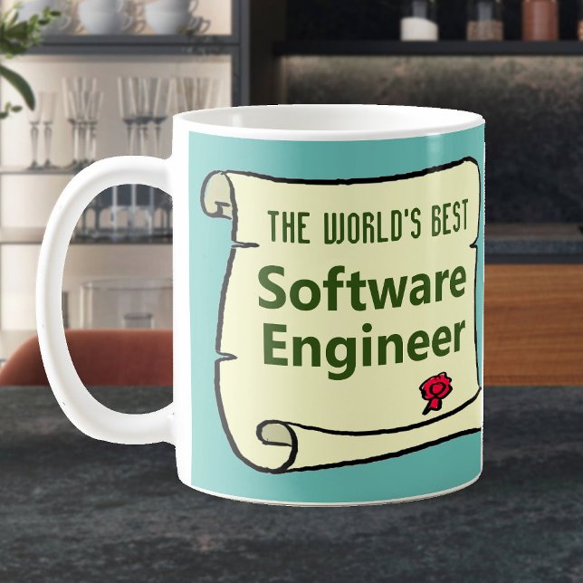 Taza De Café El mejor ingeniero de software del mundo. (Subido por el creador)