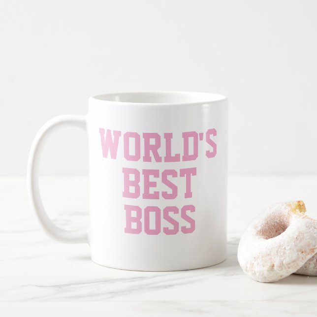 Taza De Café El mejor jefe de mundos divertidos (Con donut)