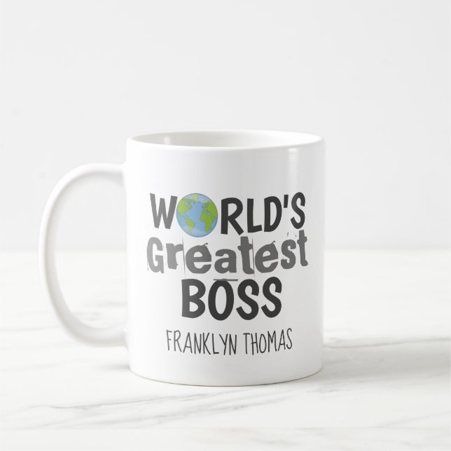 Taza De Café El mejor jefe del mundo moderno (Izquierda)