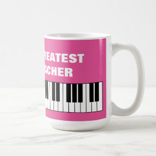 Taza De Café El mejor maestro de piano del mundo sobredimension