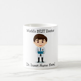 Taza De Café El MEJOR médico del mundo personalizado, varón