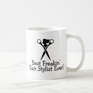 Taza De Café El mejor negro del estilista de Freakin nunca